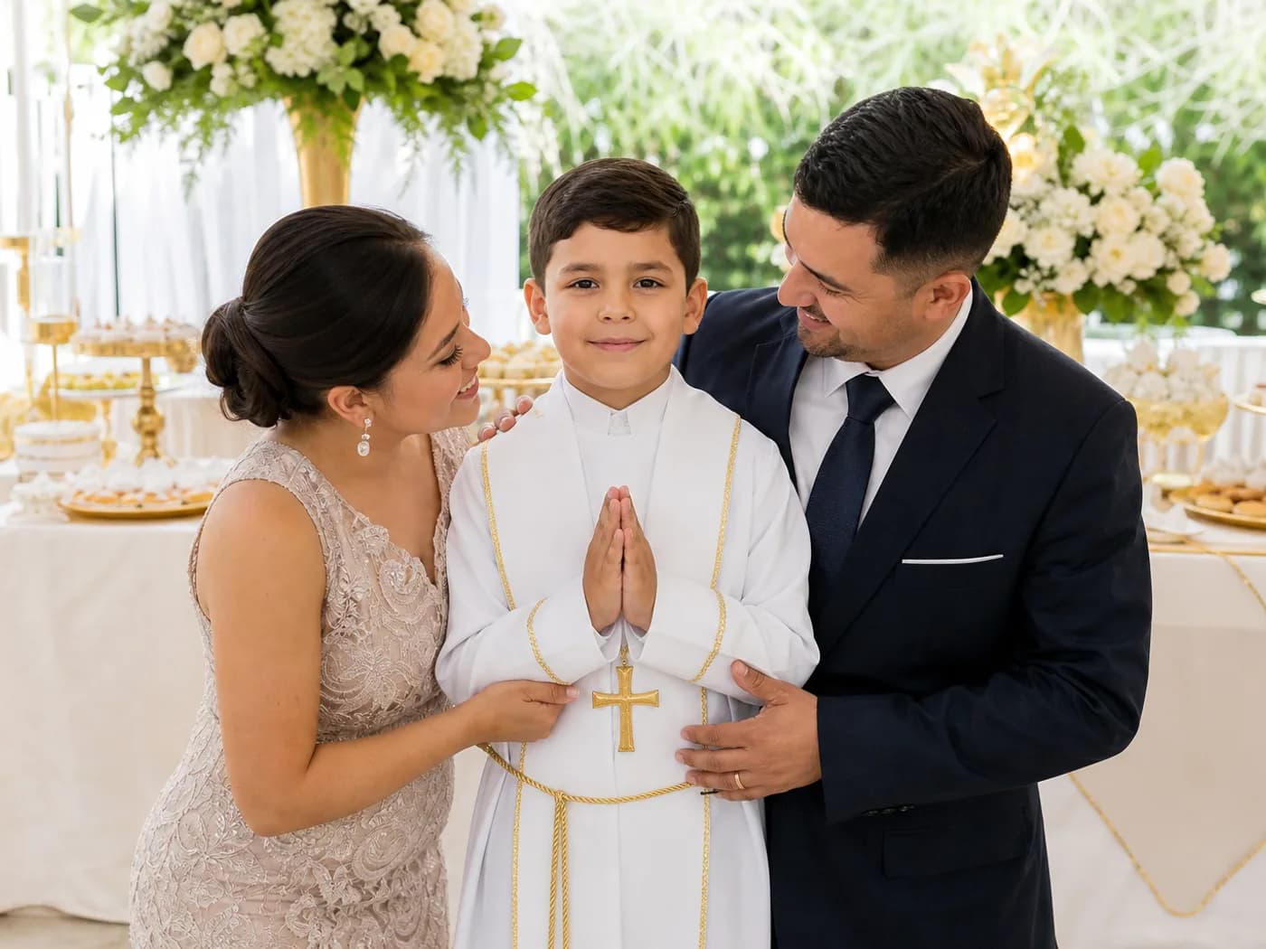 Réception de communion en famille